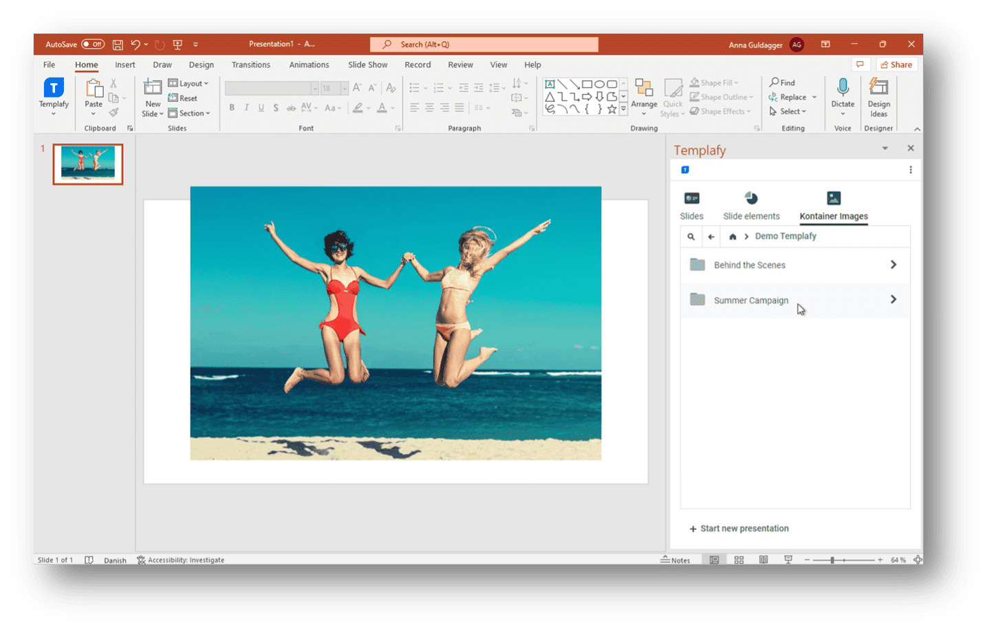 Templafy & Kontainer Plugin PowerPoint