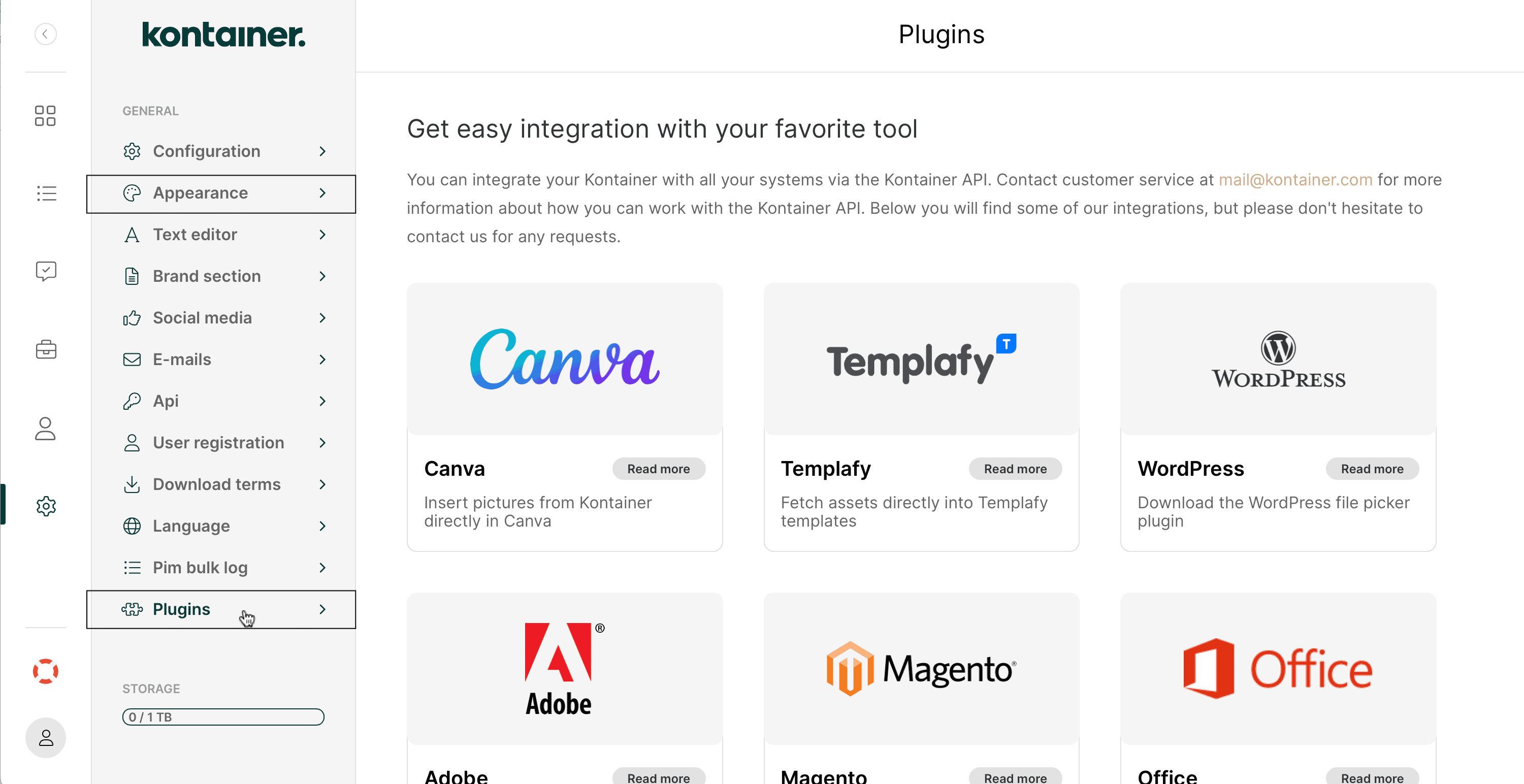 Popular Kontainer plugins