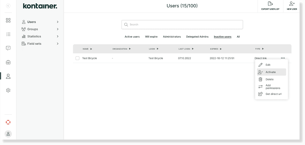 Kontainer Permissions 36