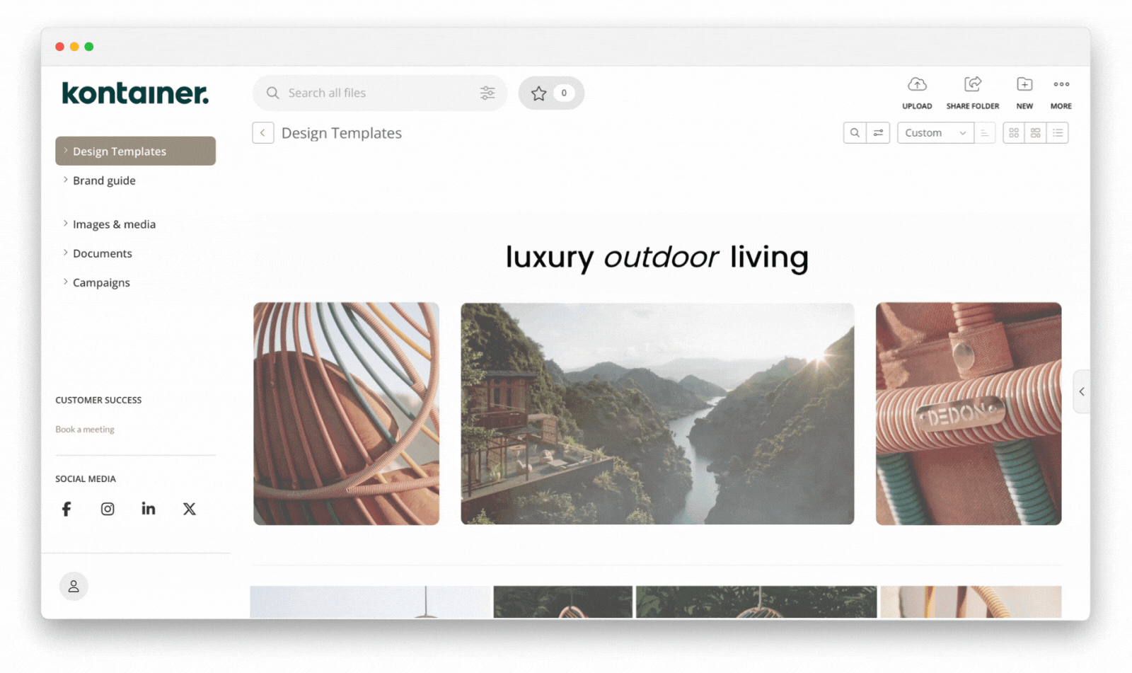 Clicking on Design Mode in Kontainer