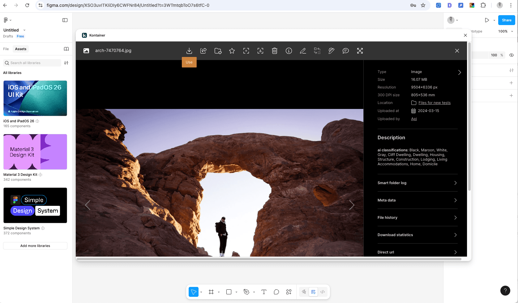 use images in Kontainer